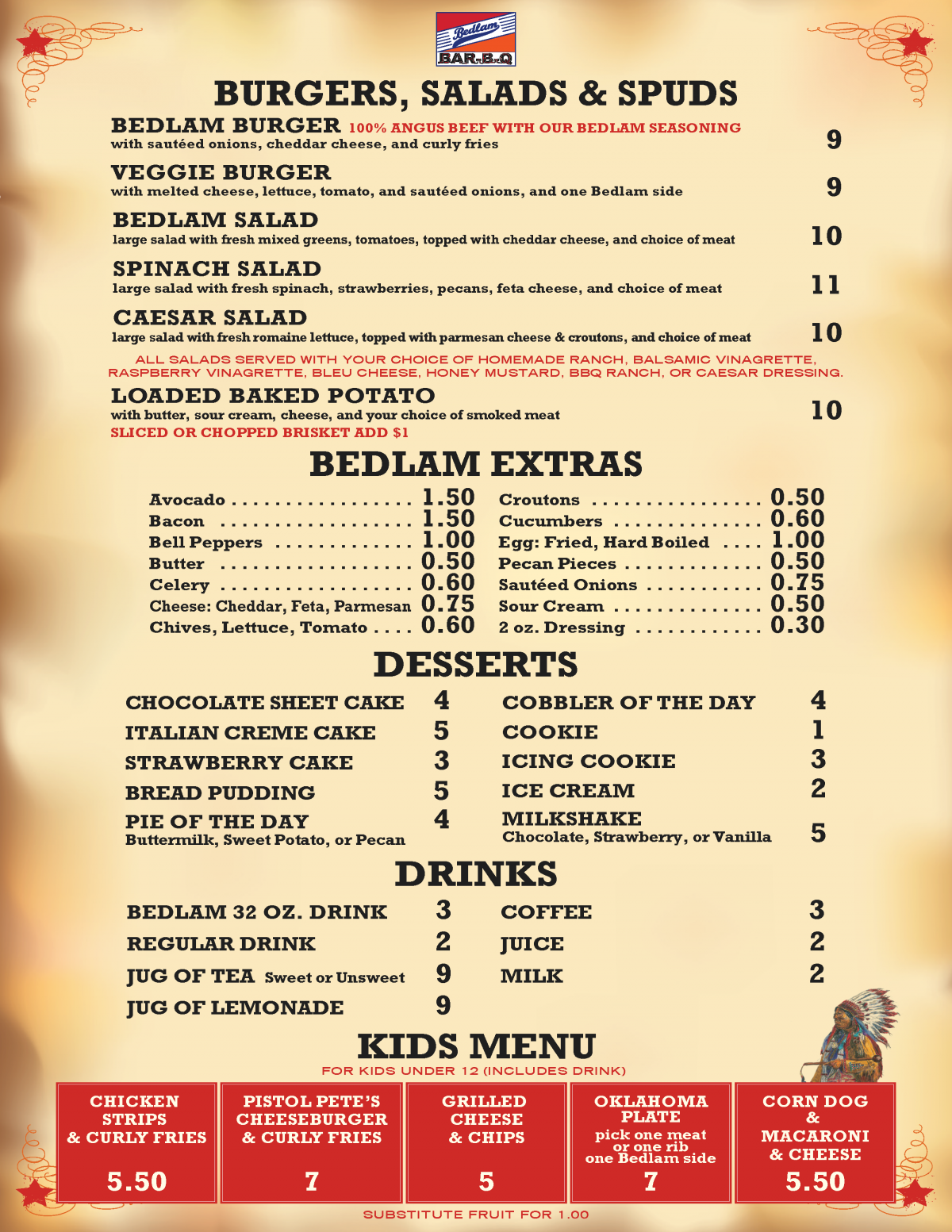 Menu – Bedlam BBQ